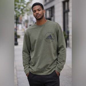 Adidas Olive Green Crewneck Sweatshirt – Size Large